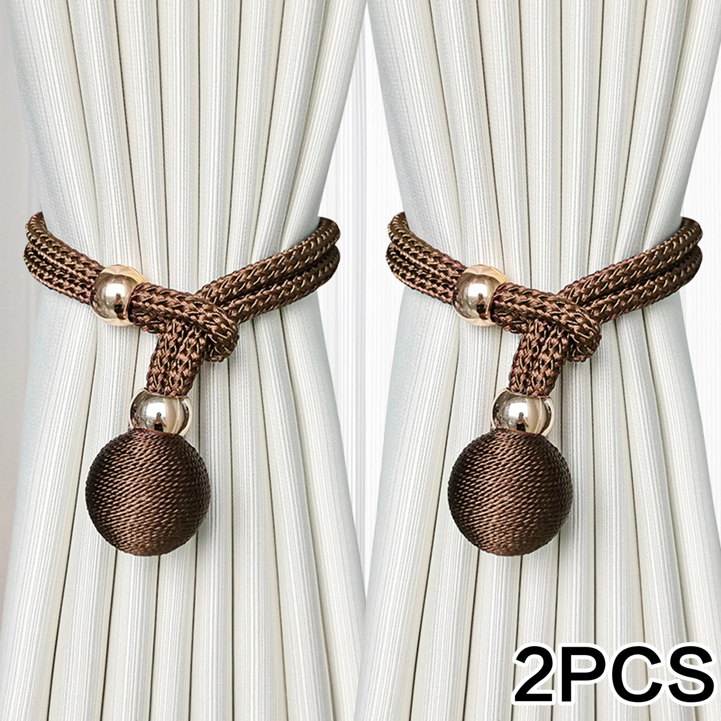 Amarras de Cortina – 2 Peças Luxuosas com Esferas Decorativas para Ambientes Clássicos e Modernos