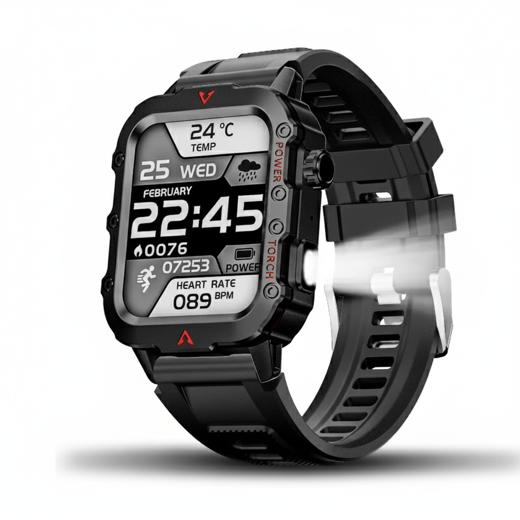 Relógio Inteligente LAXASFIT Pulse Pro – Relógio Masculino Bluetooth LED 2024 com Monitoramento de Saúde e Esportes