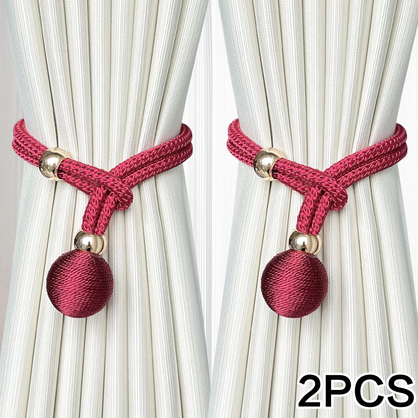 Amarras de Cortina – 2 Peças Luxuosas com Esferas Decorativas para Ambientes Clássicos e Modernos