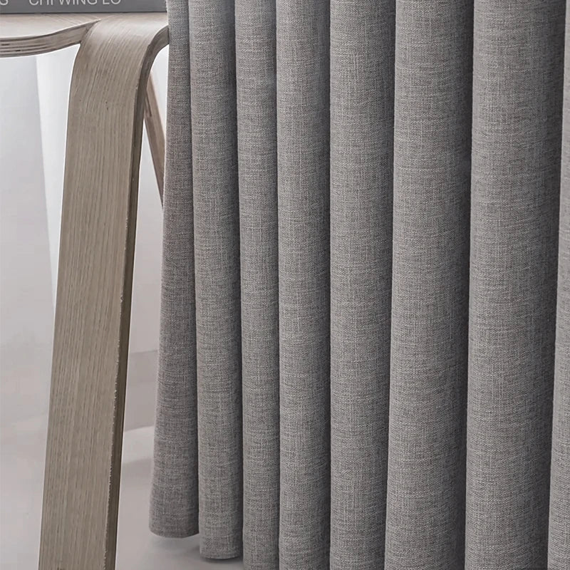 Cortinas Blackout de Linho – Design Moderno com Bloqueio Total de Luz