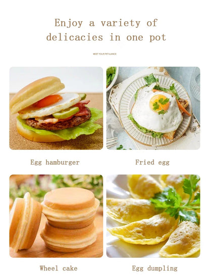 Frigideira EggMaster com 4 Cavidades para Omeletes – Frigideira Antiaderente para Café da Manhã na Cozinha