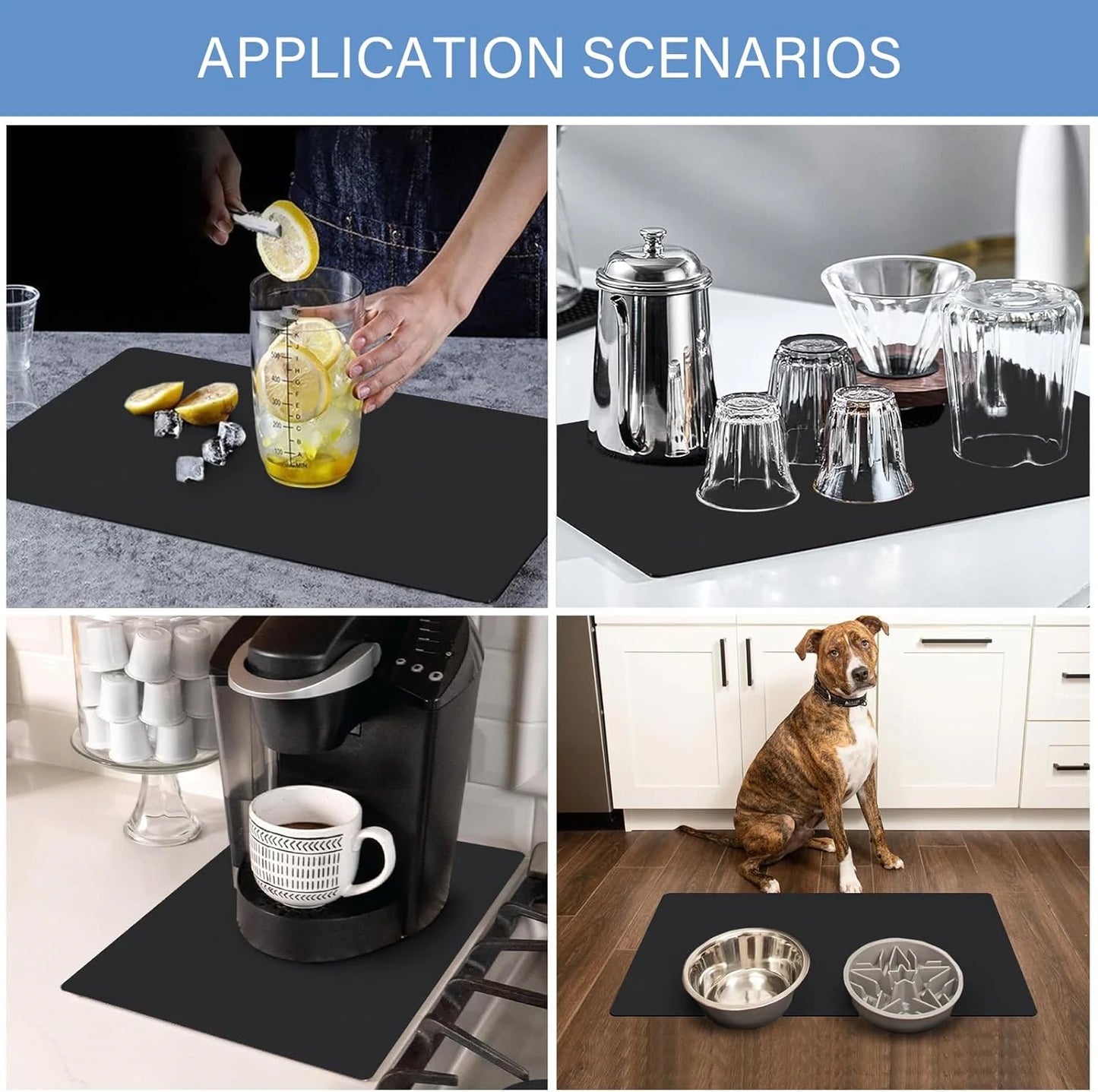 Tapete de Mesa Antiderrapante de Secagem Rápida, para mesa de café, cozinha e escritorio