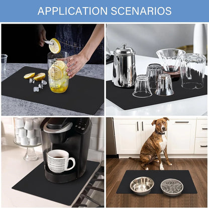Tapete de Mesa Antiderrapante de Secagem Rápida, para mesa de café, cozinha e escritorio