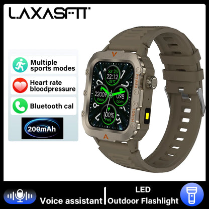 Relógio Inteligente LAXASFIT Pulse Pro – Relógio Masculino Bluetooth LED 2024 com Monitoramento de Saúde e Esportes