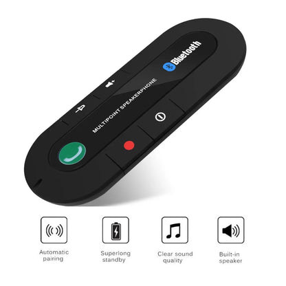 Kit Automotivo Bluetooth DriveTune – Alto-falante sem fio para chamadas em modo mãos-livres e receptor de áudio MP3