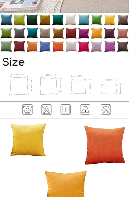 Capa de Almofada Decorativa de Veludo Macio