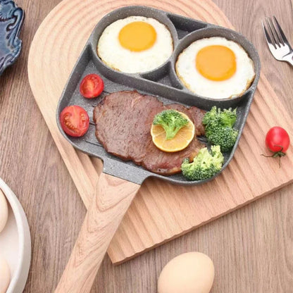 Frigideira EggMaster com 4 Cavidades para Omeletes – Frigideira Antiaderente para Café da Manhã na Cozinha