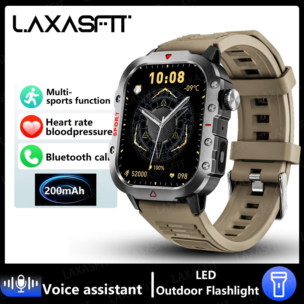 Relógio Inteligente LAXASFIT Pulse Pro – Relógio Masculino Bluetooth LED 2024 com Monitoramento de Saúde e Esportes