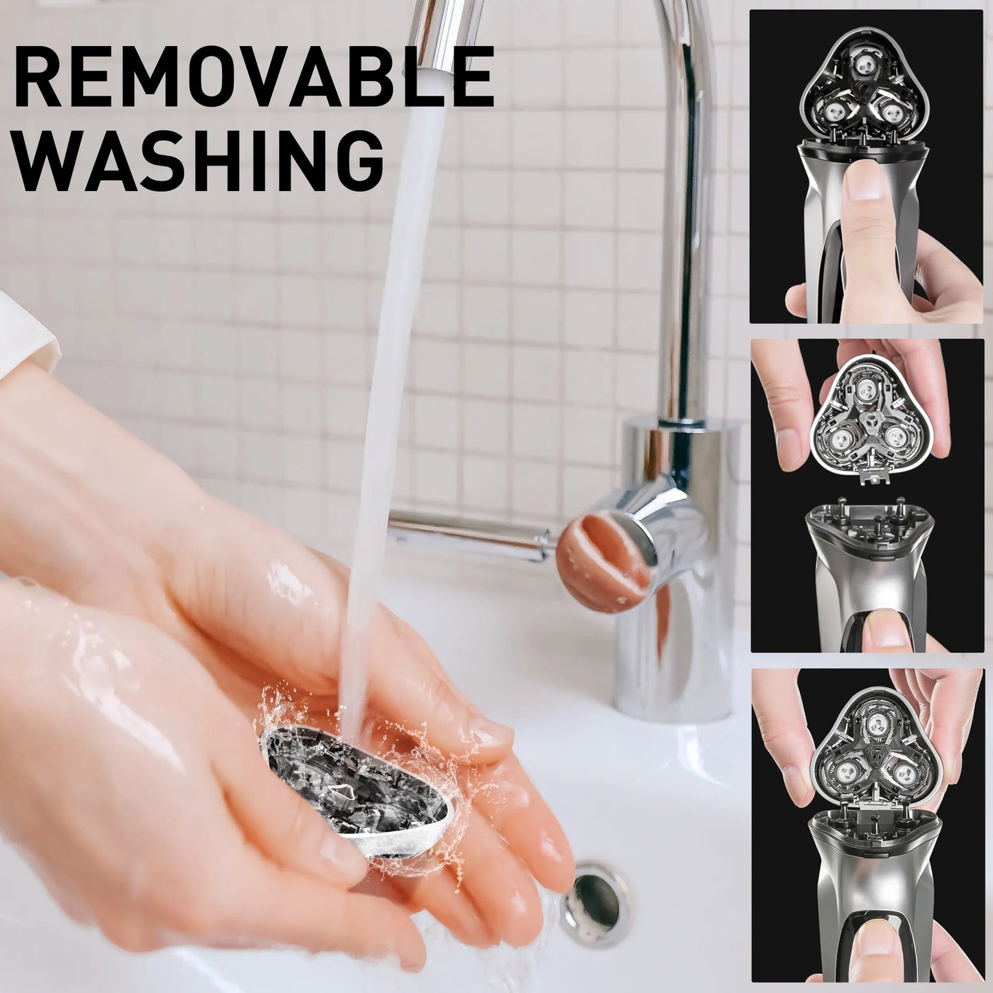 Aparador Elétrico Masculino com Lâminas Flutuantes Modelo 3D