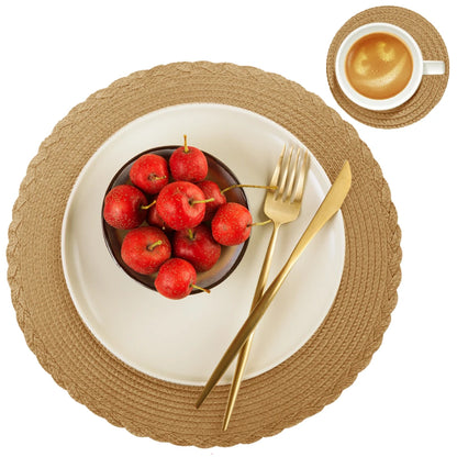 Conjunto  Decorativo de Jogos Americanos Antiderrapantes