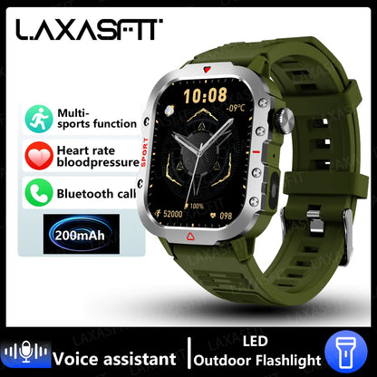 Relógio Inteligente LAXASFIT Pulse Pro – Relógio Masculino Bluetooth LED 2024 com Monitoramento de Saúde e Esportes